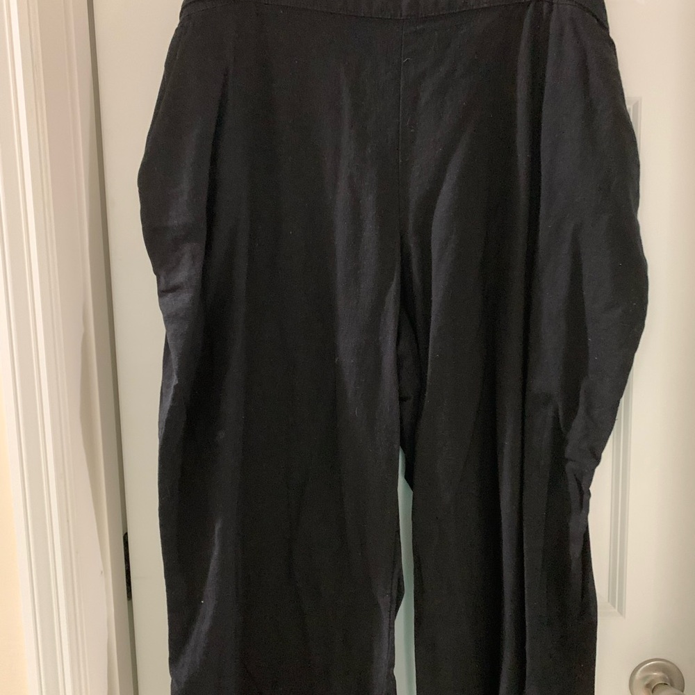 Croft & Barrow Black Linen-Blend Pants